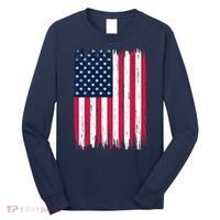 American Flag Patriotic 4th of July Independence Day Long Sleeve Shirt thumb 0