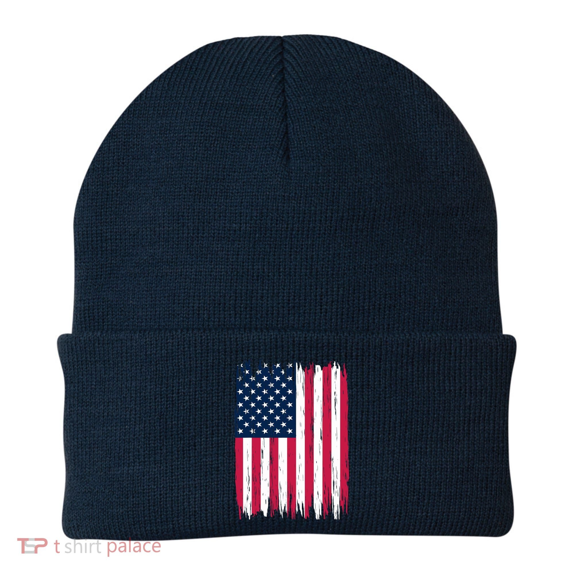 American Flag Patriotic 4th of July Independence Day Beanie