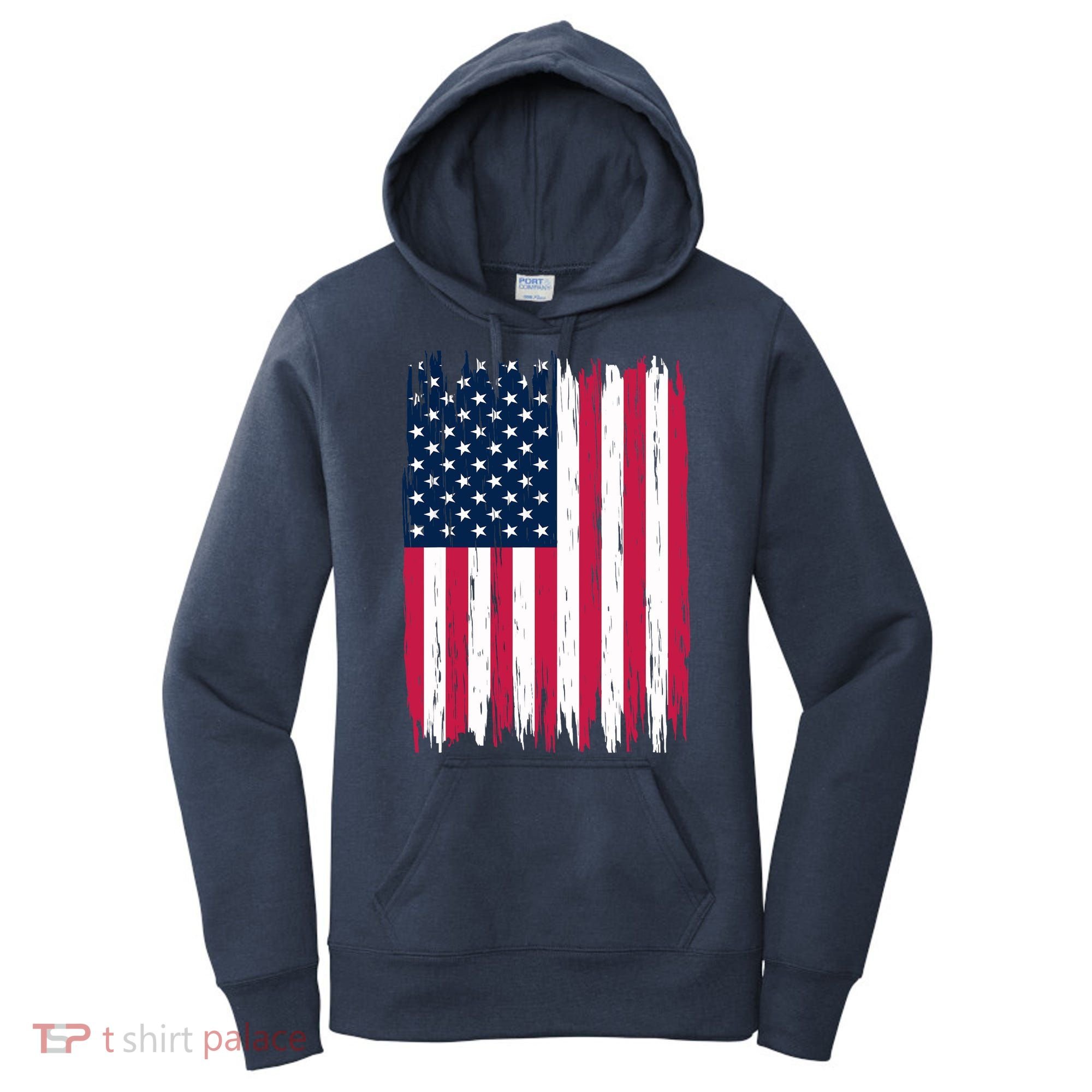 American Flag Patriotic 4th of July Independence Day Women's Hoodie