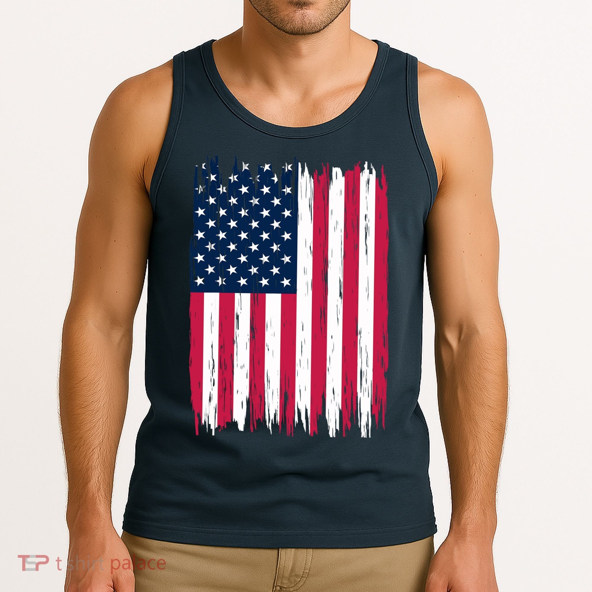 American Flag Patriotic 4th of July Independence Day Tank Top
