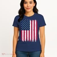 American Flag Patriotic 4th of July Independence Day Women's T-Shirt thumb 4