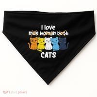 Aroace Flag Pride Lgbtq Cats Cute Aroace Cat USA-Made Doggie Bandana thumb 0