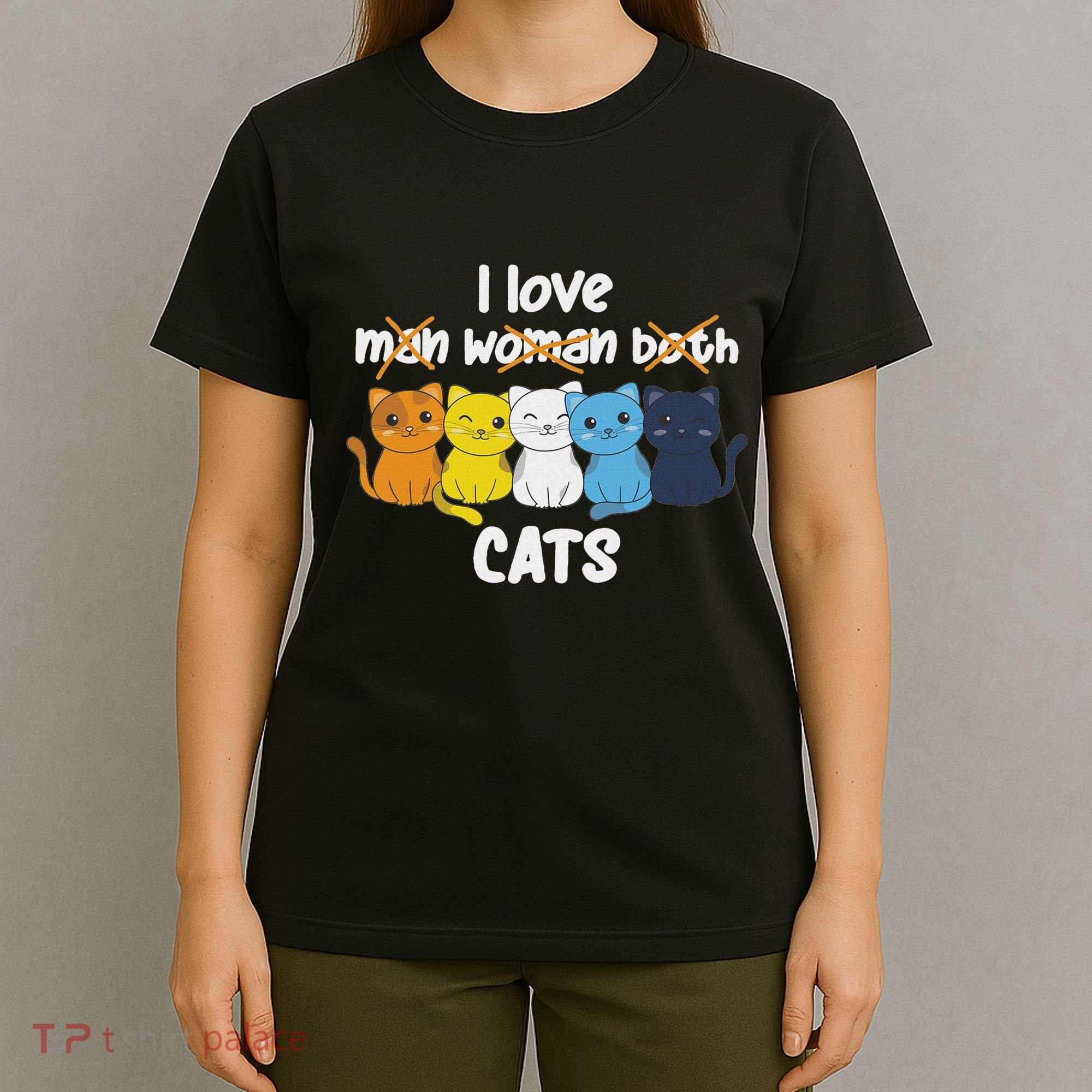 Aroace Flag Pride Lgbtq Cats Cute Aroace Cat T-Shirt