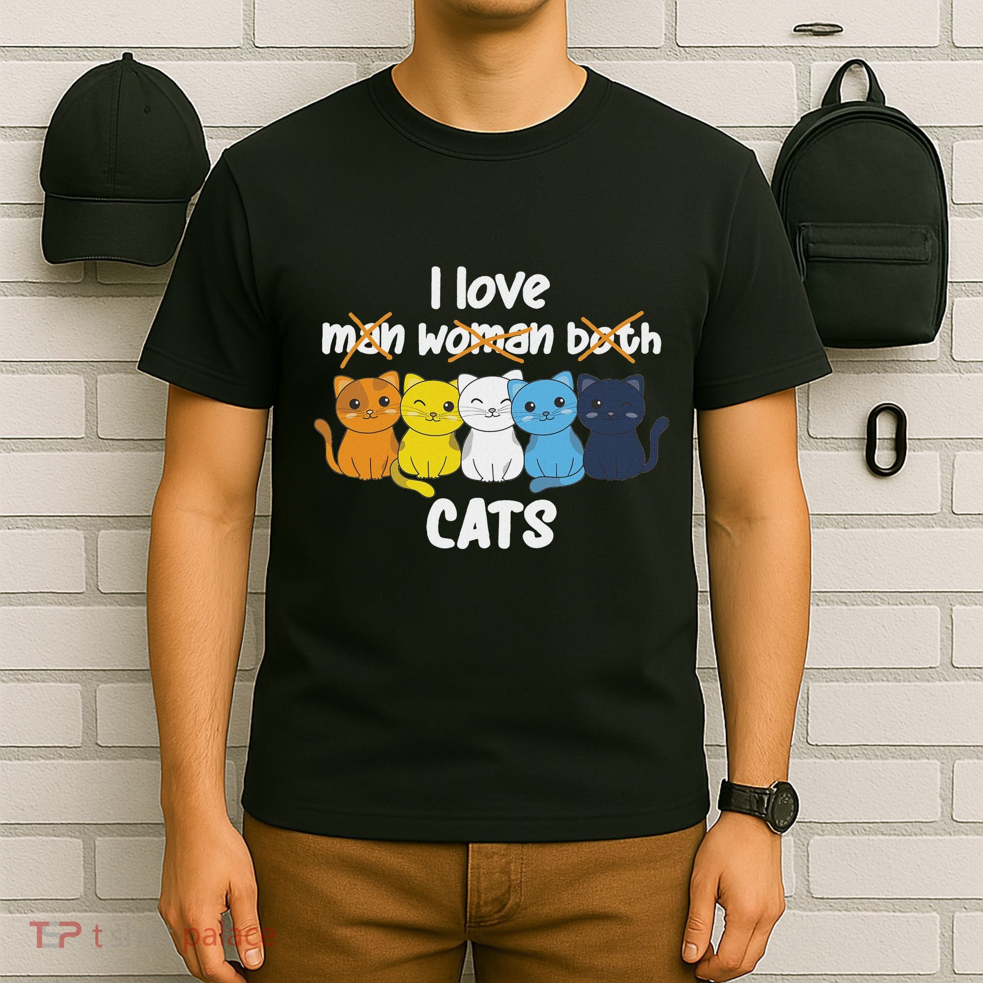 Aroace Flag Pride Lgbtq Cats Cute Aroace Cat T-Shirt