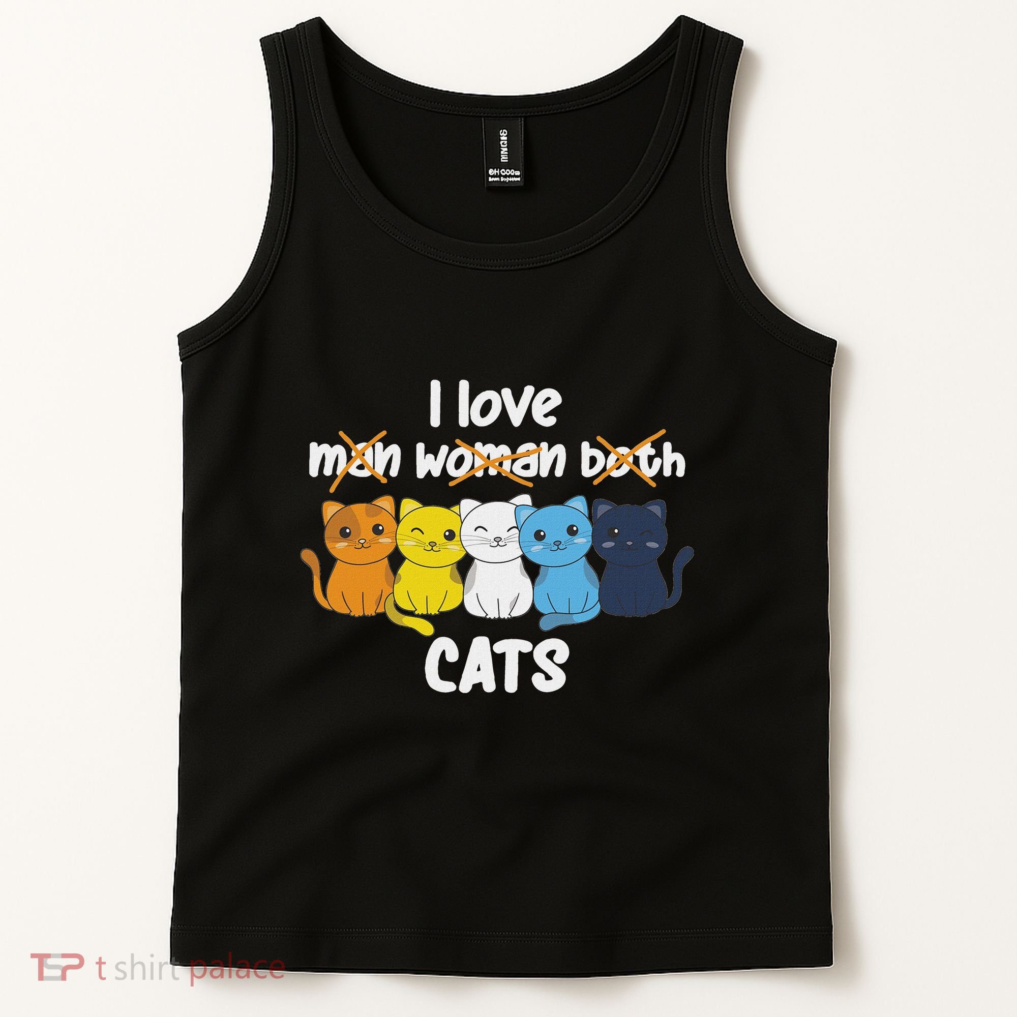 Aroace Flag Pride Lgbtq Cats Cute Aroace Cat Tank Top