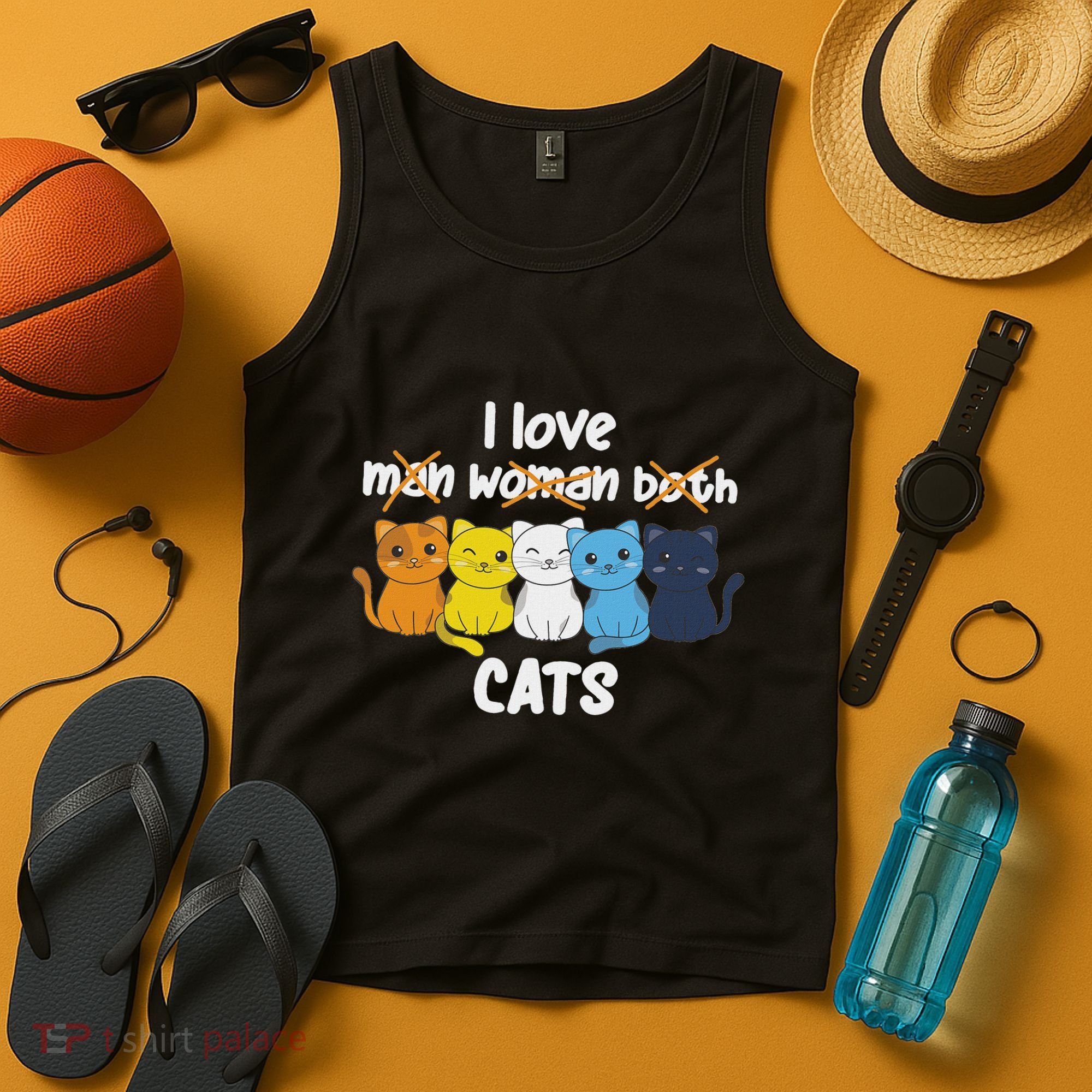 Aroace Flag Pride Lgbtq Cats Cute Aroace Cat Tank Top