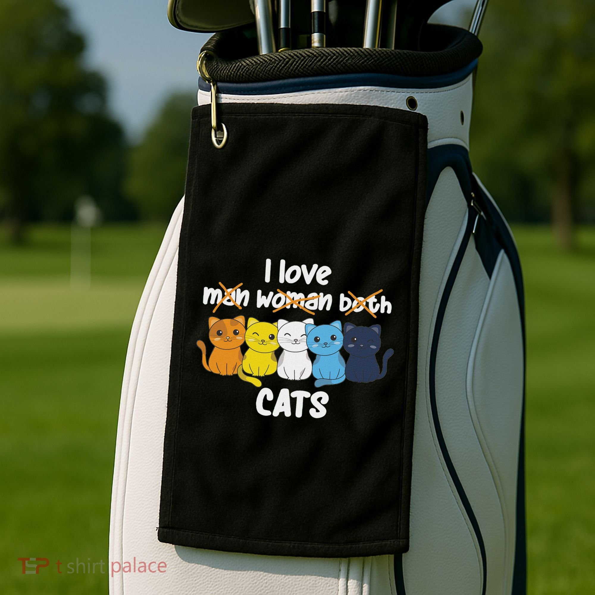 Aroace Flag Pride Lgbtq Cats Cute Aroace Cat Golf Towel