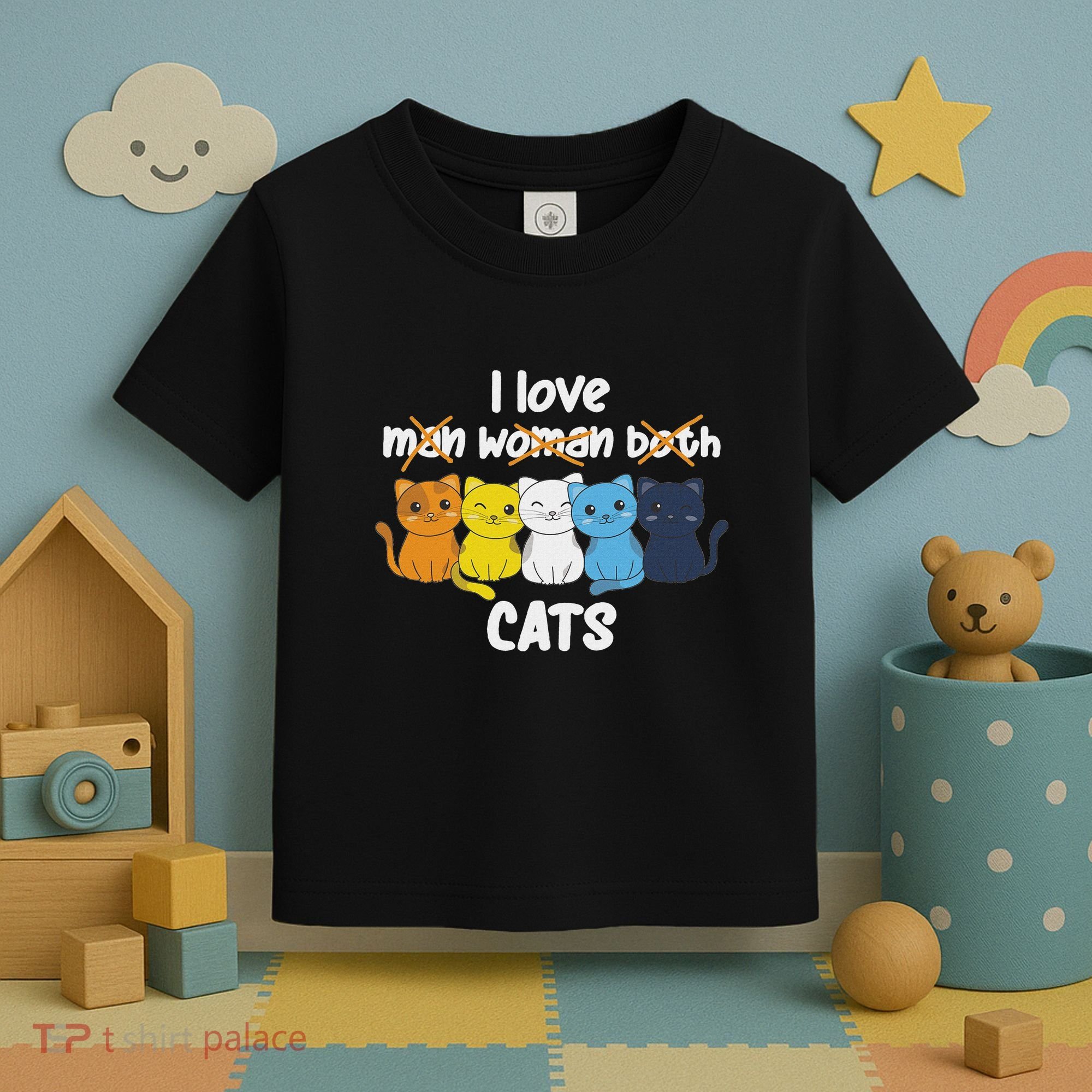 Aroace Flag Pride Lgbtq Cats Cute Aroace Cat Toddler T-Shirt