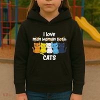 Aroace Flag Pride Lgbtq Cats Cute Aroace Cat Kids Hoodie thumb 3