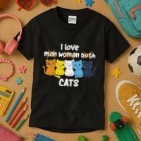 Aroace Flag Pride Lgbtq Cats Cute Aroace Cat Kids T-Shirt thumb 3