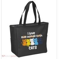 Aroace Flag Pride Lgbtq Cats Cute Aroace Cat Tote Bag thumb 2