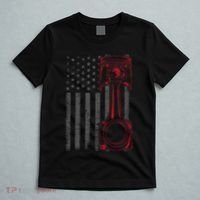 American Flag Piston Funny Muscle Car Mechanic Gift T-Shirt thumb 5