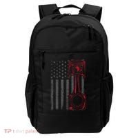 American Flag Piston Funny Muscle Car Mechanic Gift Backpack thumb 0