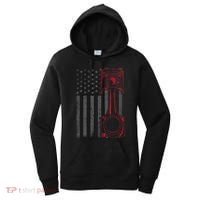 American Flag Piston Funny Muscle Car Mechanic Gift Women's Hoodie thumb 0