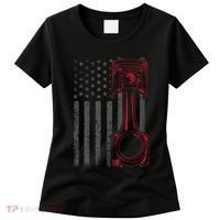 American Flag Piston Funny Muscle Car Mechanic Gift Women's T-Shirt thumb 0