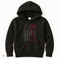 American Flag Piston Funny Muscle Car Mechanic Gift Kids Hoodie thumb 0