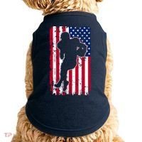 American Football Player Distressed USA Flag Doggie Tank thumb 0
