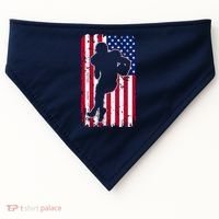 American Football Player Distressed USA Flag USA-Made Doggie Bandana thumb 0