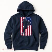 American Football Player Distressed USA Flag Hoodie thumb 0