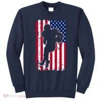 American Football Player Distressed USA Flag Sweatshirt thumb 0