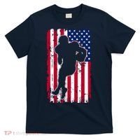 American Football Player Distressed USA Flag T-Shirt thumb 0