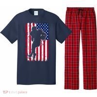 American Football Player Distressed USA Flag Pajama Set thumb 0