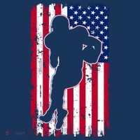 American Football Player Distressed USA Flag Women's Hoodie thumb 2