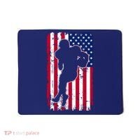 American Football Player Distressed USA Flag Mousepad thumb 0