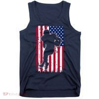 American Football Player Distressed USA Flag Tank Top thumb 0