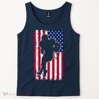 American Football Player Distressed USA Flag Tank Top thumb 2