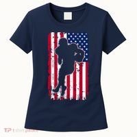 American Football Player Distressed USA Flag Women's T-Shirt thumb 0