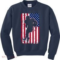 American Football Player Distressed USA Flag Kids Sweatshirt thumb 0