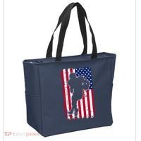 American Football Player Distressed USA Flag Tote Bag thumb 2