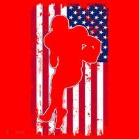 American Football Player Distressed USA Flag Santa Hat thumb 1