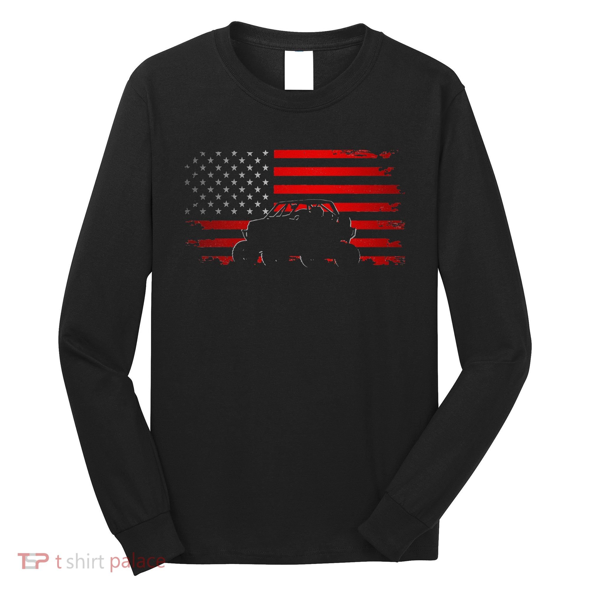 American Flag Quad ATV Apparel Off Road ATV Long Sleeve Shirt