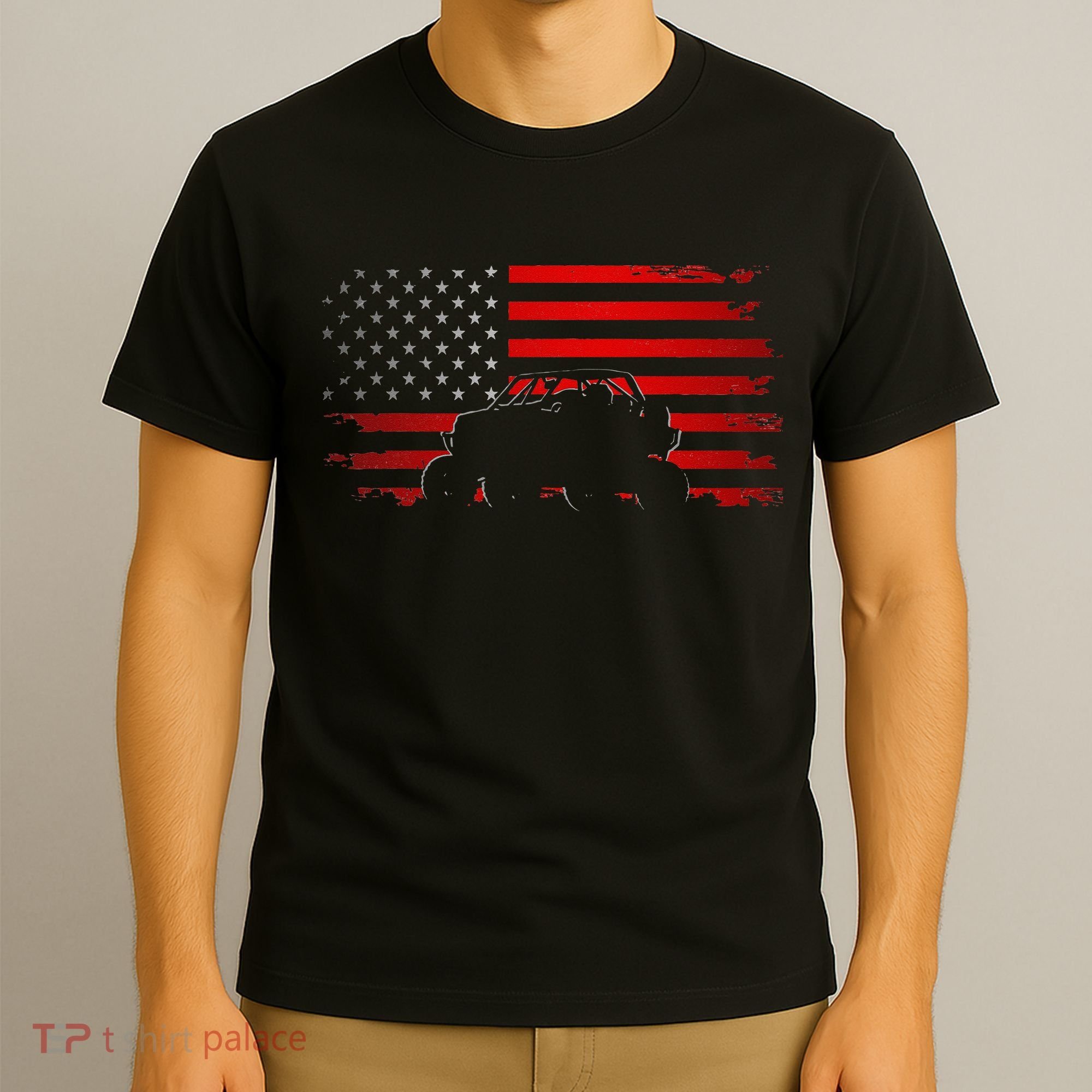 American Flag Quad ATV Apparel Off Road ATV T-Shirt