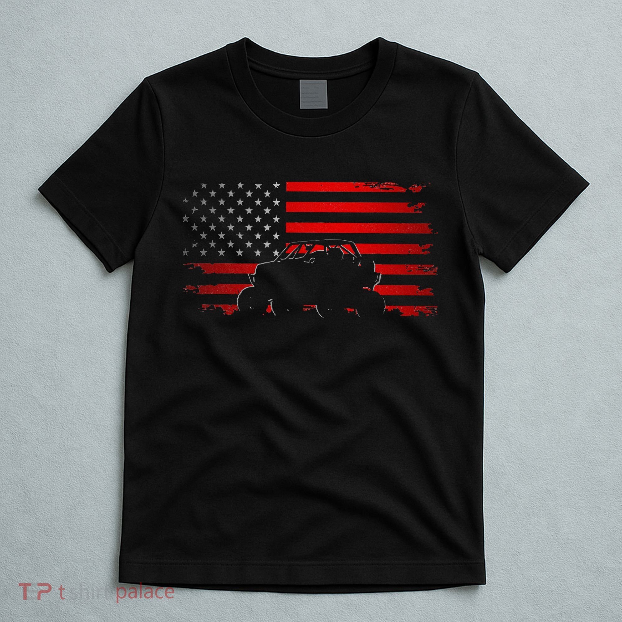 American Flag Quad ATV Apparel Off Road ATV T-Shirt