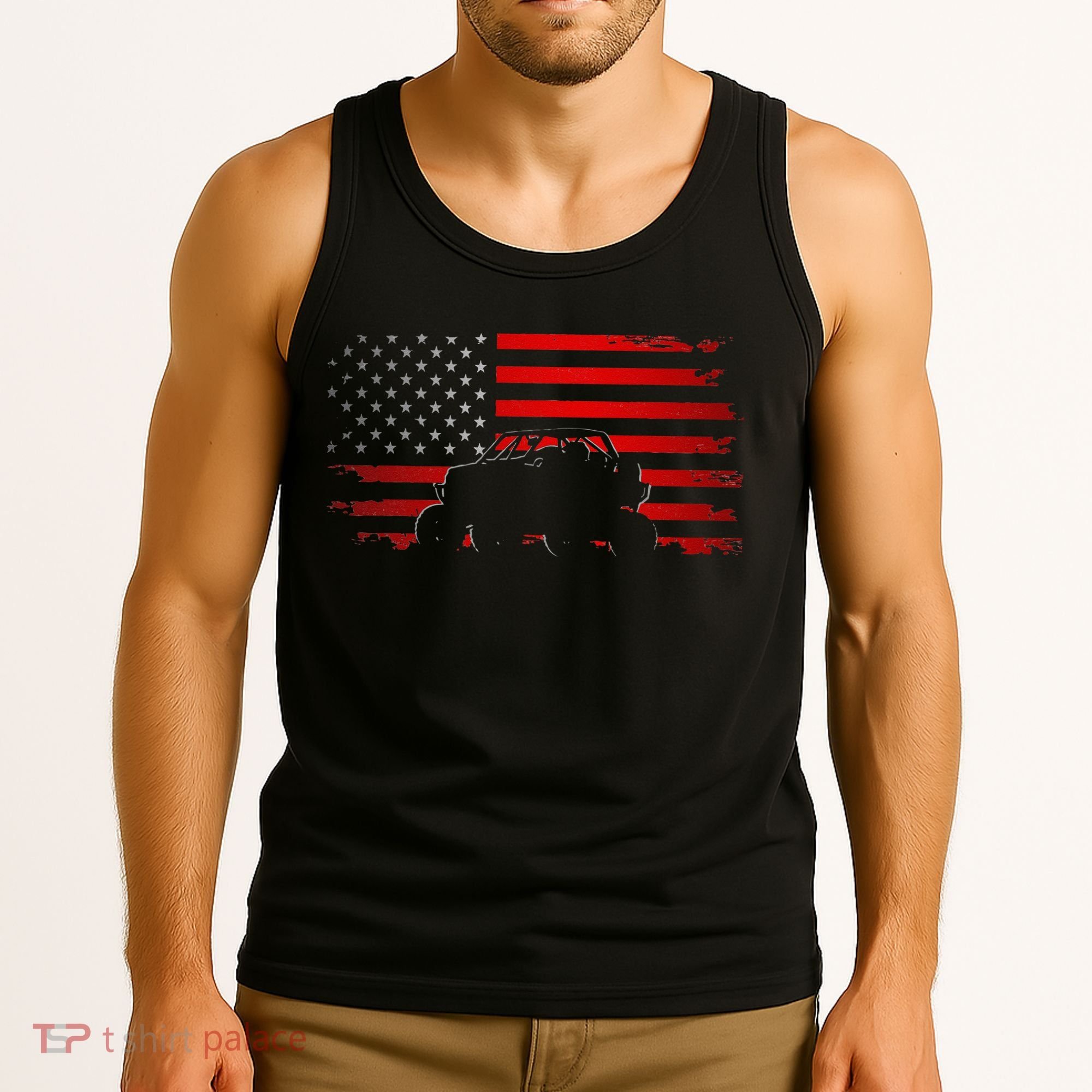 American Flag Quad ATV Apparel Off Road ATV Tank Top