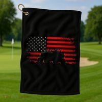 American Flag Quad ATV Apparel Off Road ATV Golf Towel thumb 1