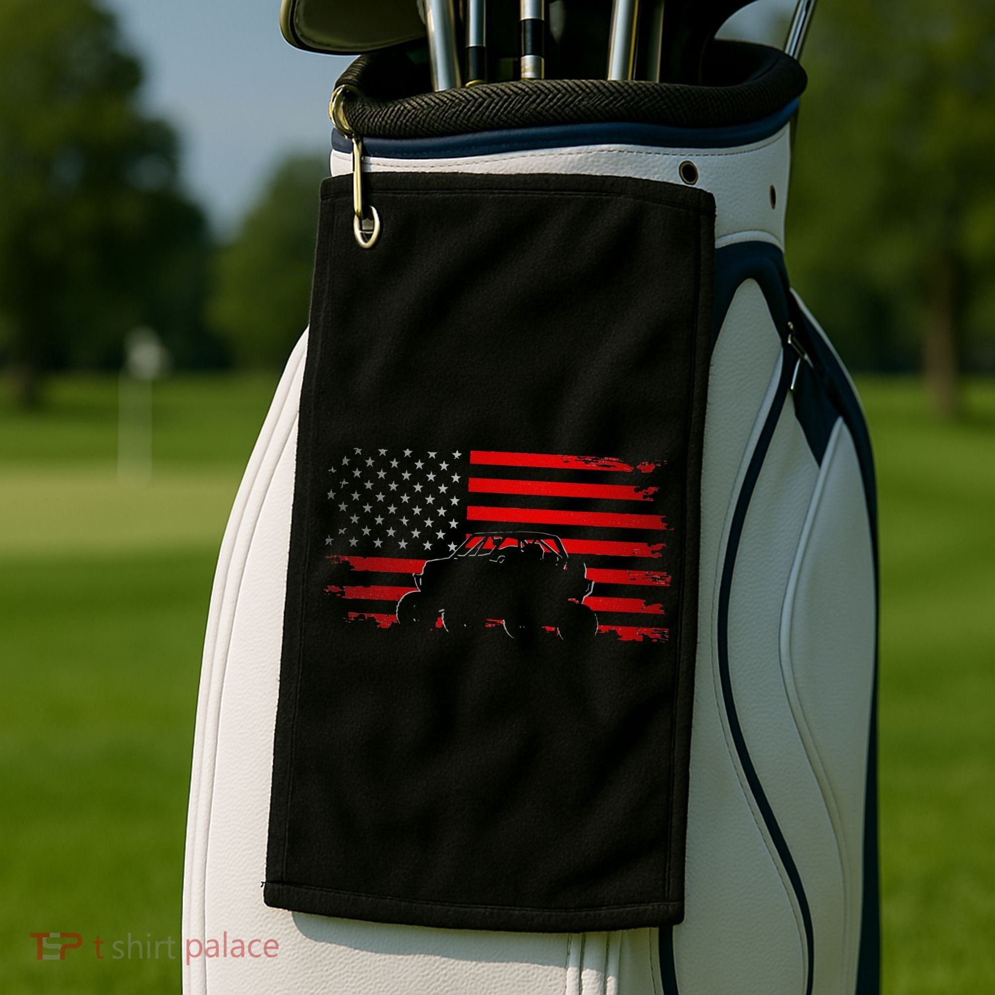 American Flag Quad ATV Apparel Off Road ATV Golf Towel