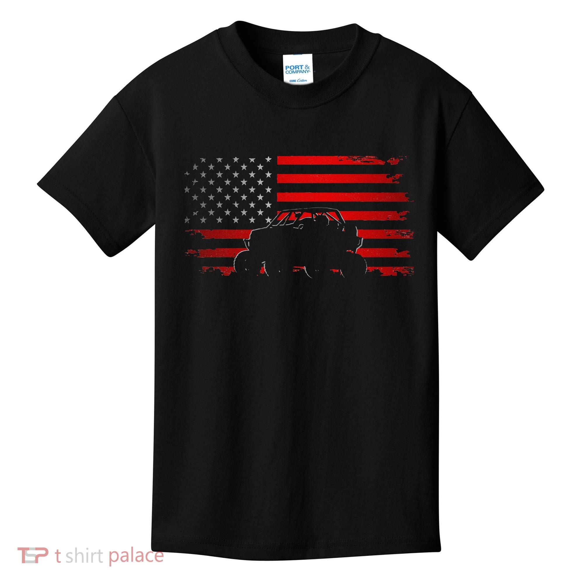 American Flag Quad ATV Apparel Off Road ATV Kids T-Shirt