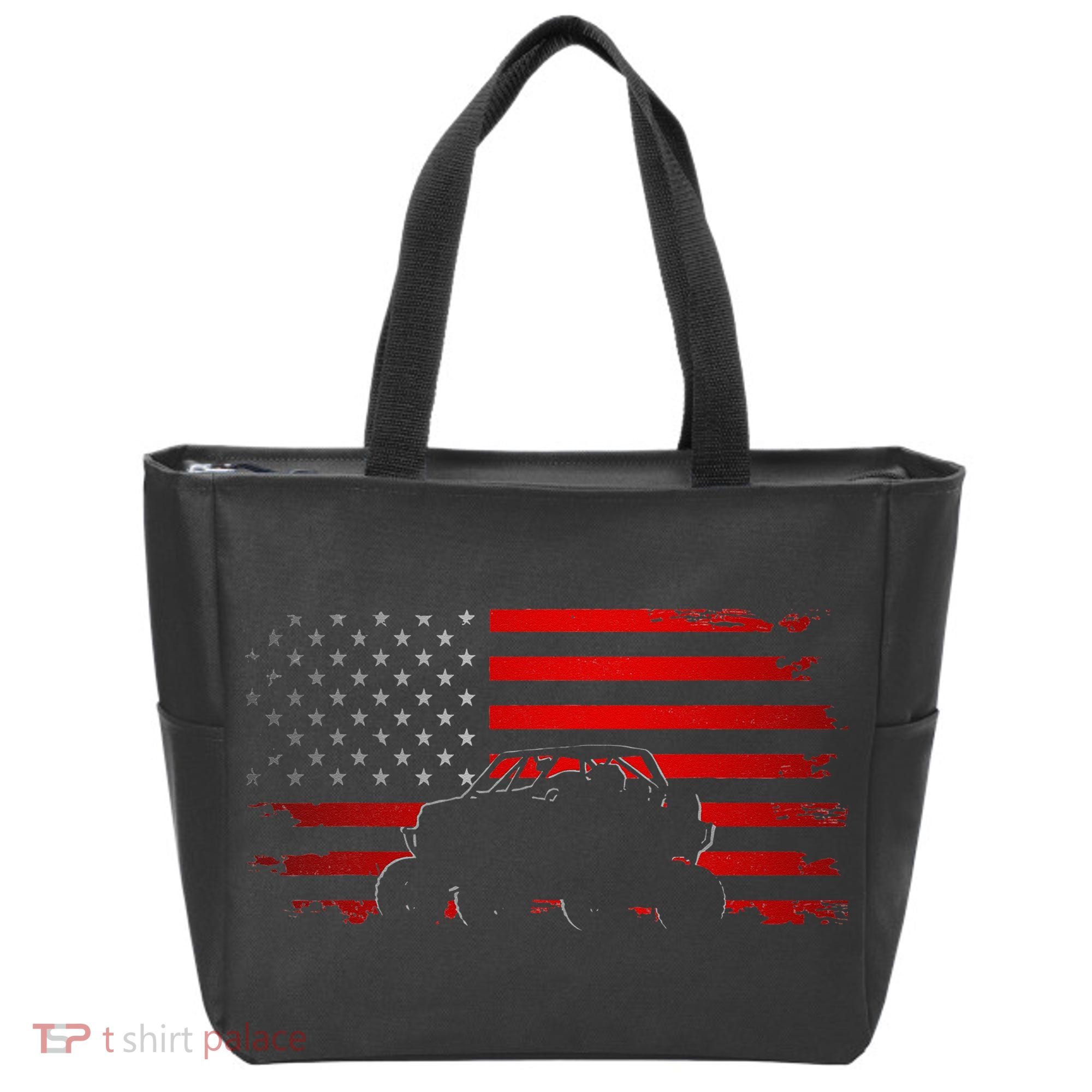 American Flag Quad ATV Apparel Off Road ATV Tote Bag