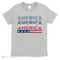 America First Retro Vintage Patriotic T-Shirt thumb 0