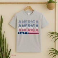 America First Retro Vintage Patriotic T-Shirt thumb 2