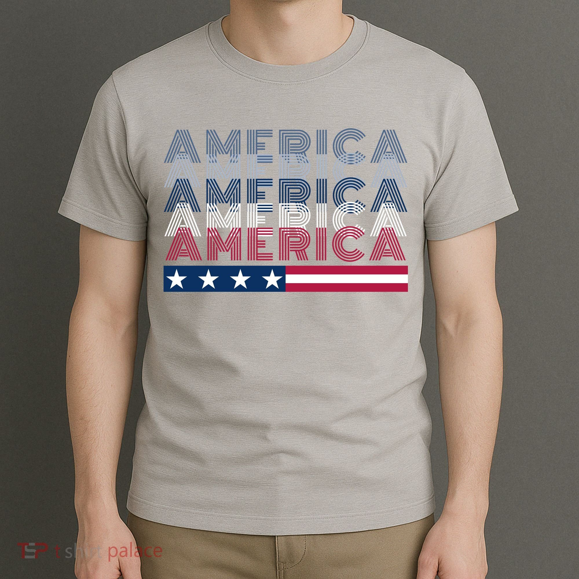 America First Retro Vintage Patriotic T-Shirt