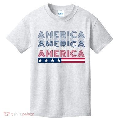 America First Retro Vintage Patriotic Kids T-Shirt