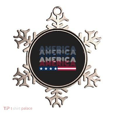 America First Retro Vintage Patriotic Ornament