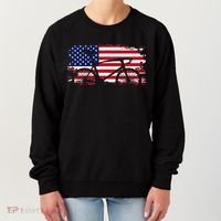 American Flag Road Biking Cycling Apparel Bicycle Cycling Women's Sweatshirt thumb 0