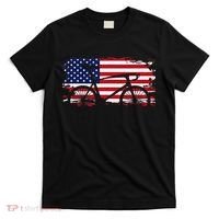 American Flag Road Biking Cycling Apparel Bicycle Cycling T-Shirt thumb 0