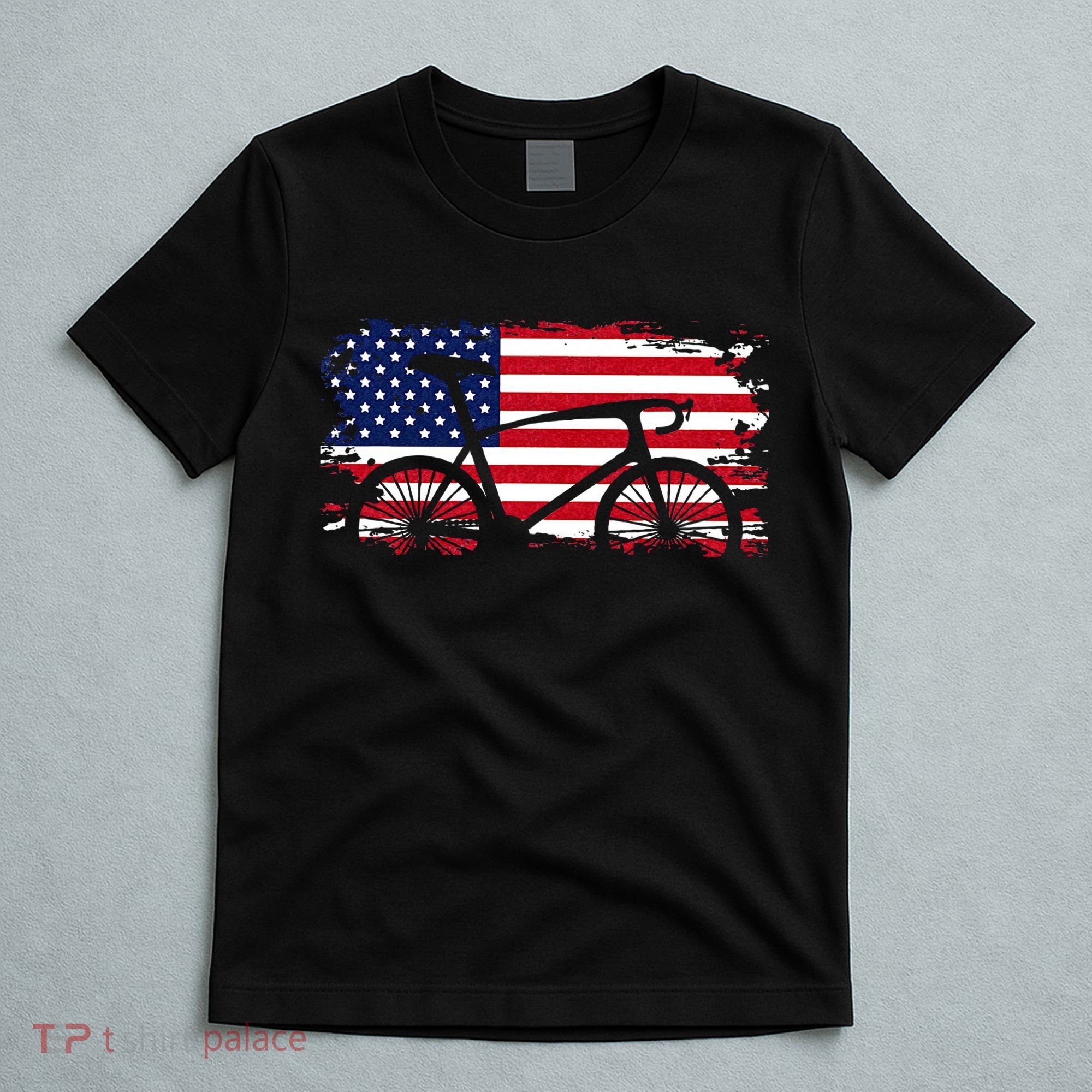American Flag Road Biking Cycling Apparel Bicycle Cycling T-Shirt